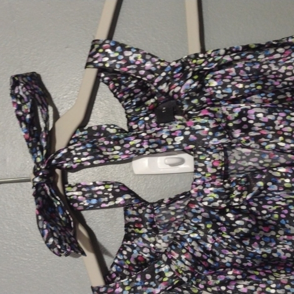 THE limited summer shirt multi-colored wrap around the neck sleeveless - Picture 4 of 10